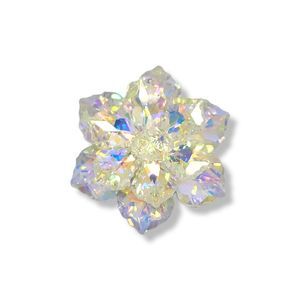 Radiant Irridecent Sparkling Crystal Petal Flower Brooch Pin